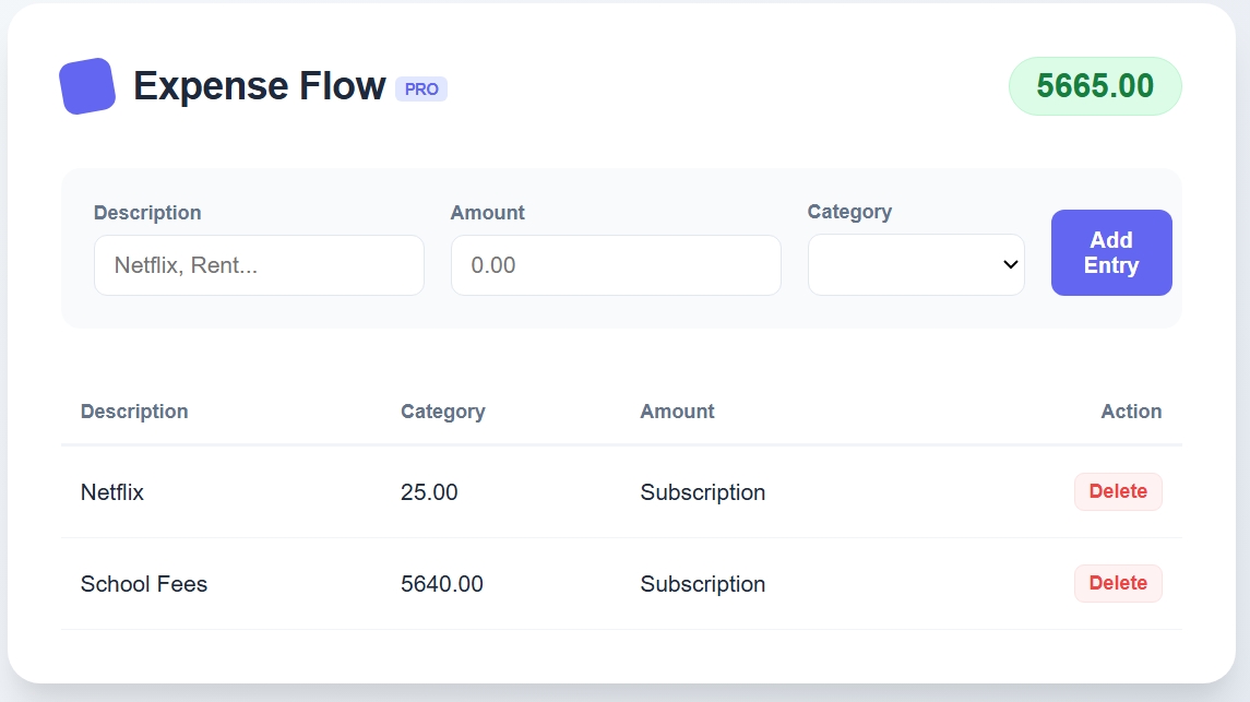 ExpenseFlow PRO Project